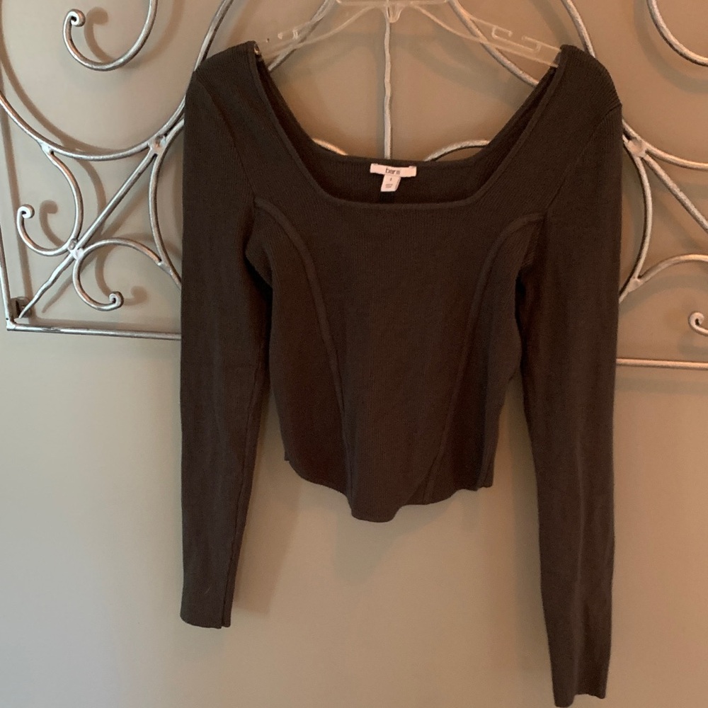 NEVER WORN - Bar III Dark Green Long Sleeve Blouse